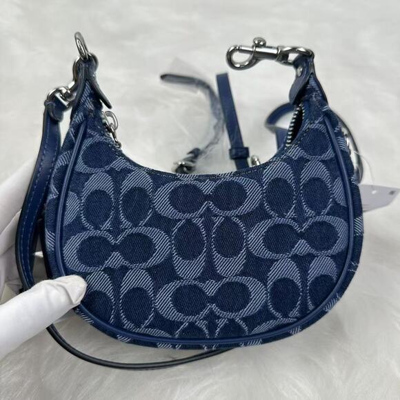 Coach Jonie Bag In Signature Denim Crossbody In Deep Blue CAO04 + Free Gift Box - Picture 3 of 9